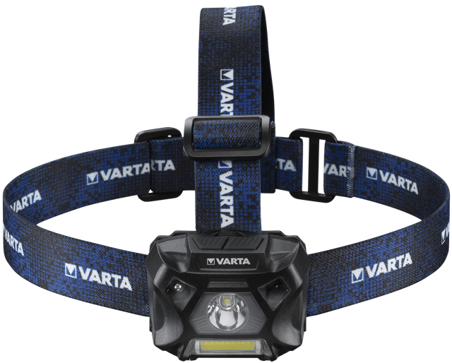 Varta WORK FLEX MOTION SENSOR H20 - Stirnband-Taschenlampe - Schwarz - Blau - 2 m - IP54 - LED - 3 W