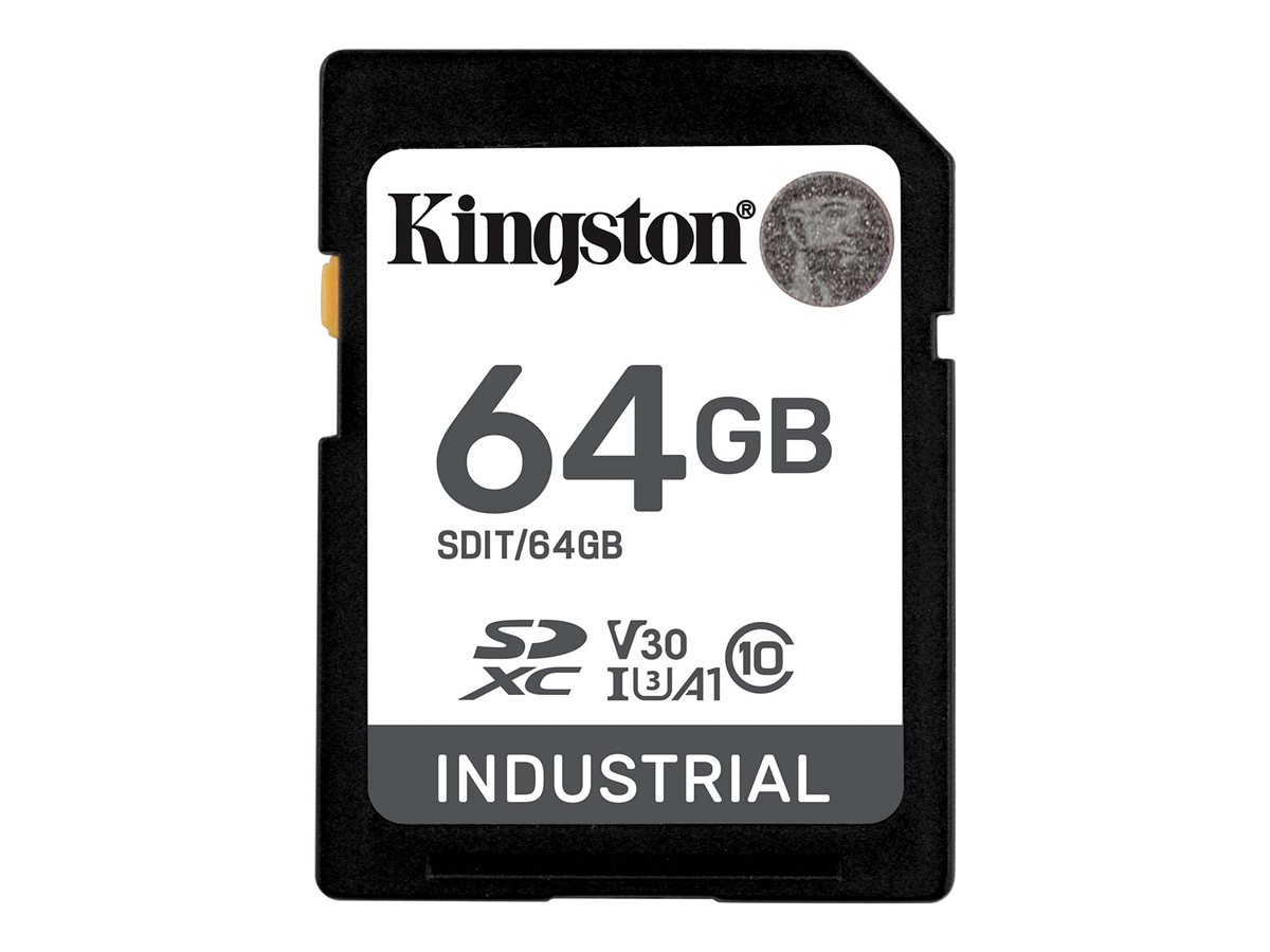 SD Card  64GB Kingston SDXC Industrial -40C to 85C retail