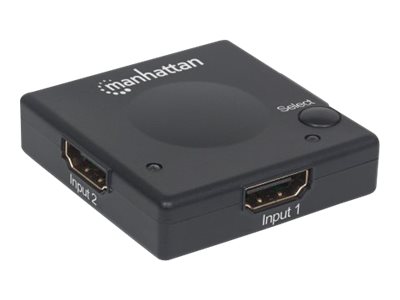 Manhattan HDMI 1080p Switch 2-Port, Automatic and Manual Switching, Black, Blister