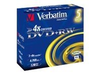 Verbatim DataLifePlus - 5 x DVD+RW - 4.7 GB 4x - Jewel Case (Schachtel)