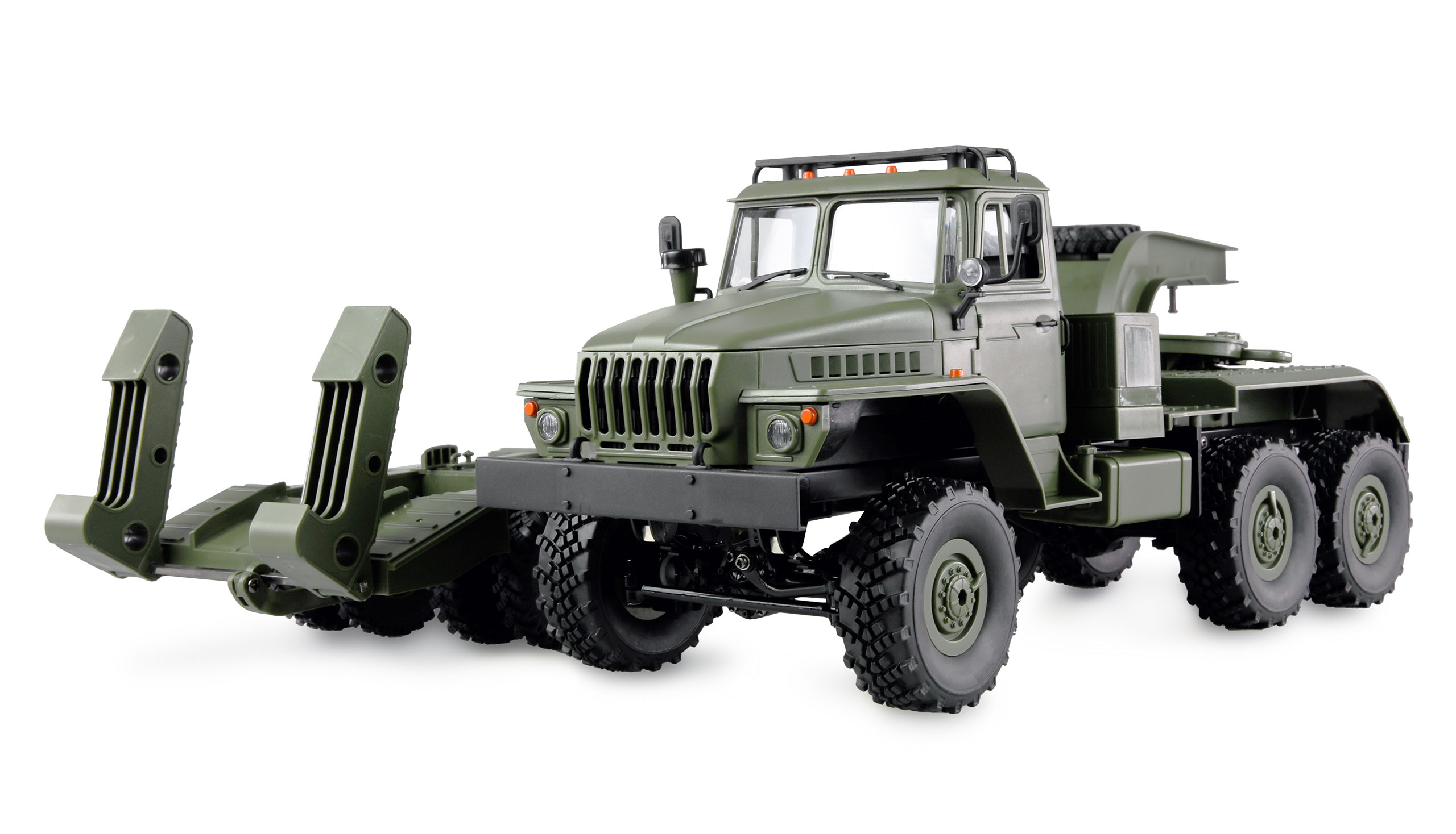 Ural B36 Militär LKW 6WD mit Tieflader 1:16 RTR grün
