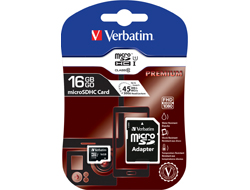 Verbatim Flash-Speicherkarte (microSDHC/SD-Adapter inbegriffen)