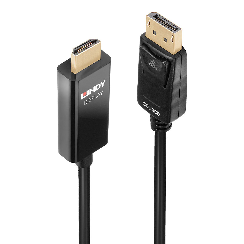 Lindy | 2m Aktives DisplayPort an HDMI Adapterkabel mit HDR