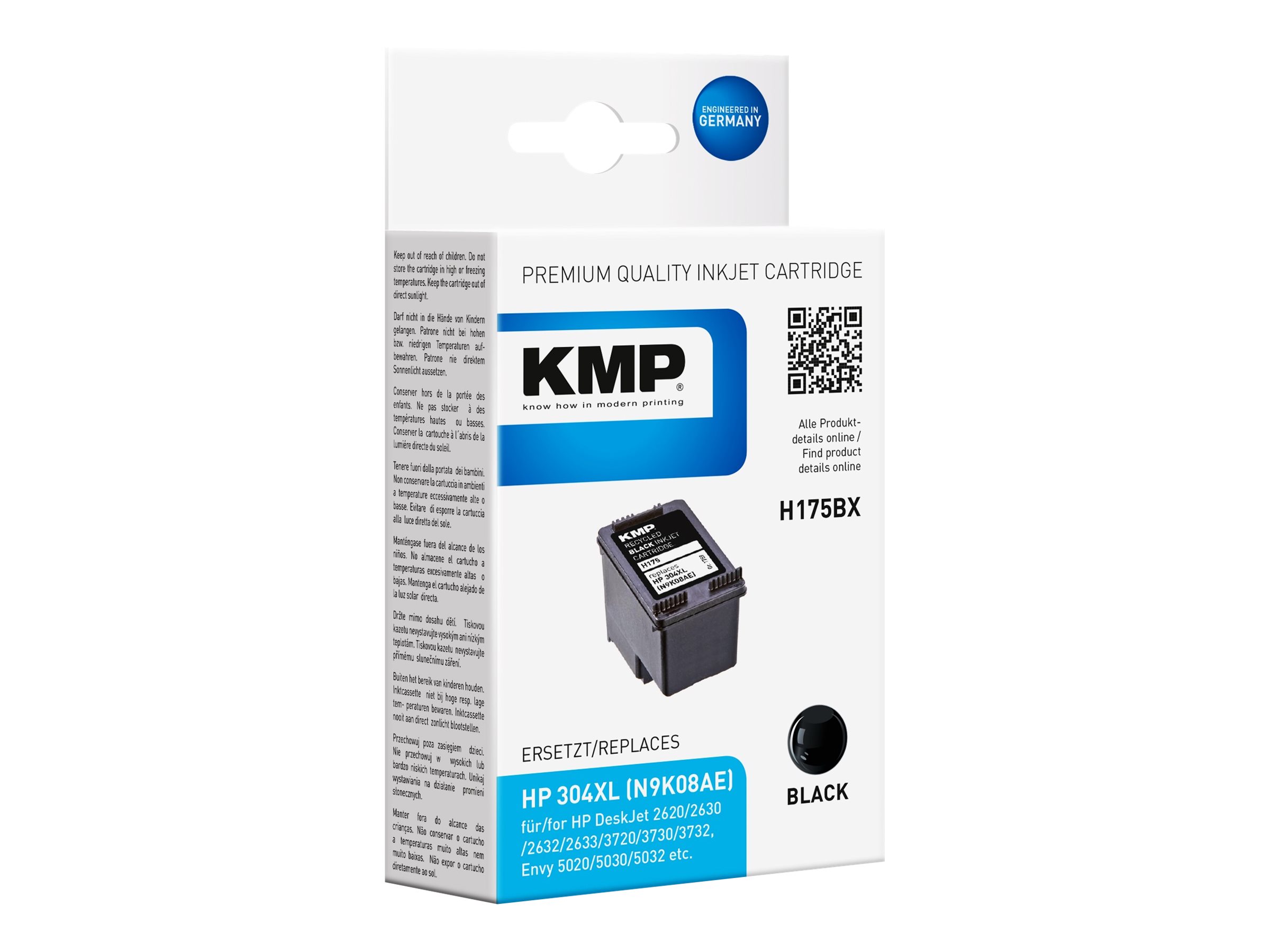 KMP H175BX - Hohe Ergiebigkeit - Schwarz - kompatibel - Tintenpatrone (Alternative zu: HP 304XL)