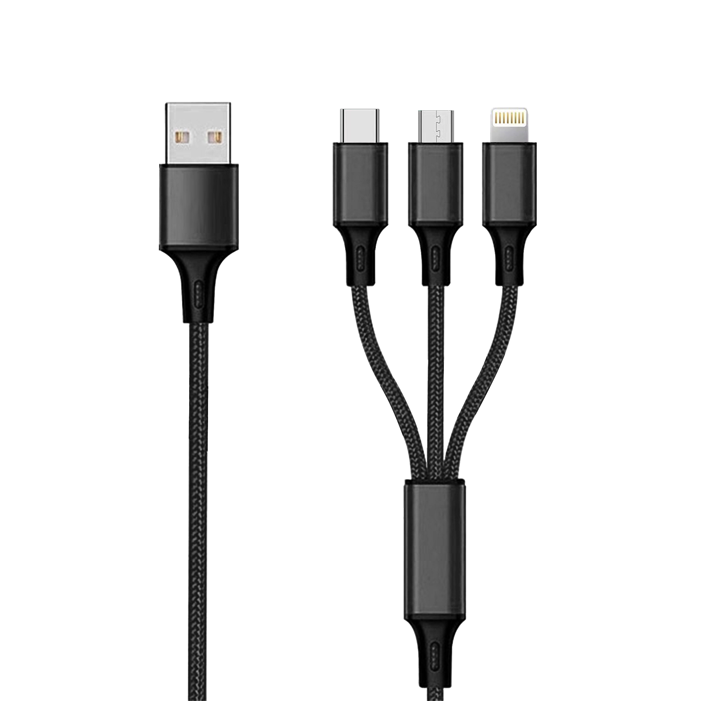 ACV 3 in 1 USB Ladekabel - schwarz - 300cm