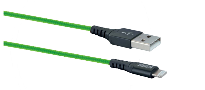 Schwaiger | USB-Kabel 2.0 St. A->Apple Lightning 1,20m grün