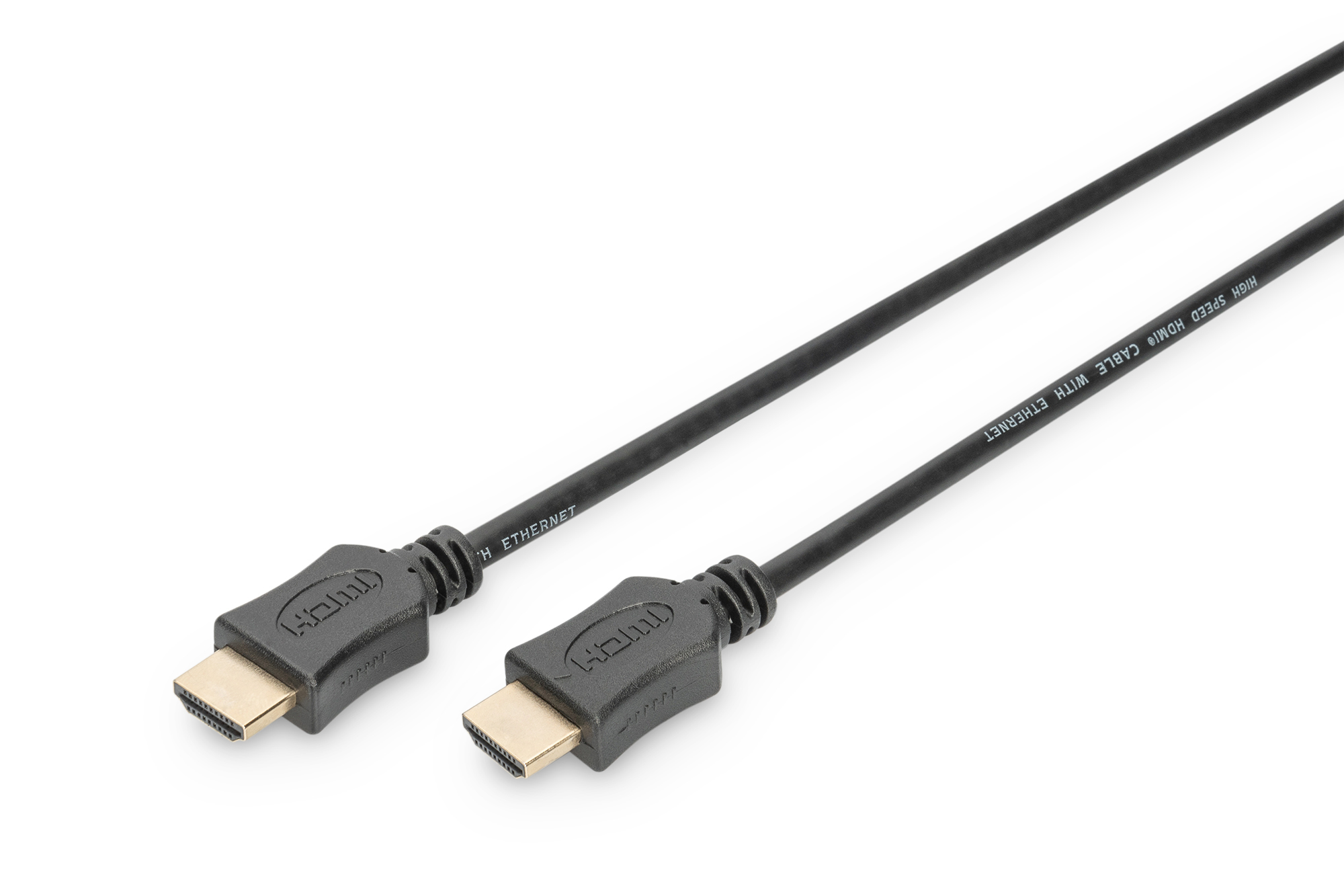 DIGITUS | HDMI High Speed mit Ethernet Anschlusskabel, 2m, sw