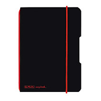 herlitz | Notizheft flex PP A6,40 Blatt,kar. schwarz, my.book