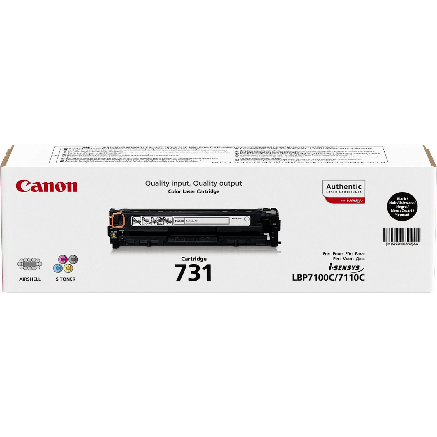 Canon 731 BK - Schwarz - Original - Tonerpatrone