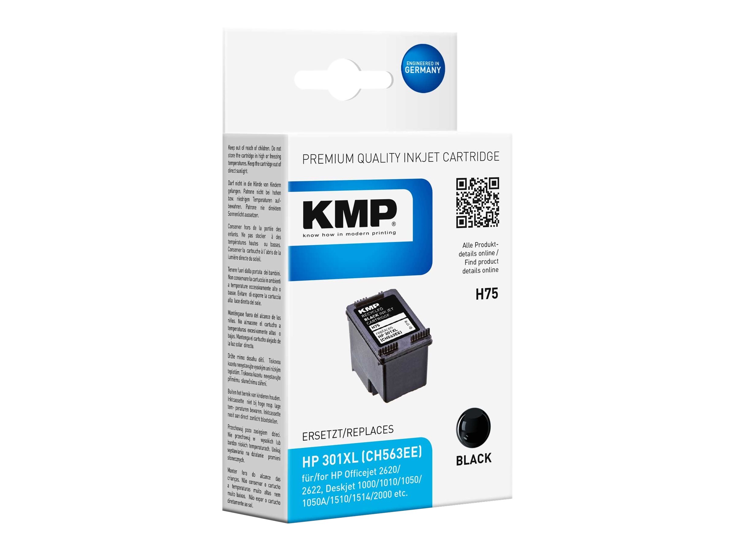 KMP H75 - 8 ml - Schwarz - kompatibel - Tintenpatrone