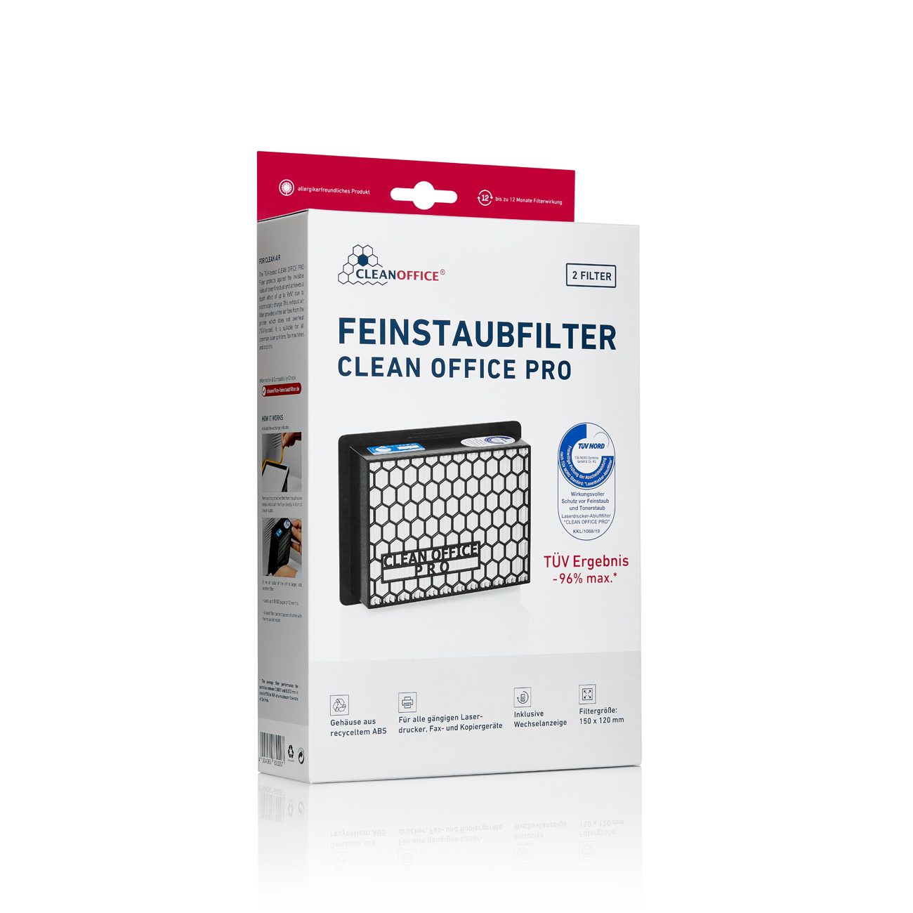 Riensch & Held Clean Office Pro Drucker Feinstaubfilter 150x120x50mm 2er