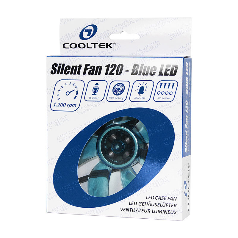 PC-Cooling Silent Fan 120 Blue LED - Gehäuselüfter - 120 mm