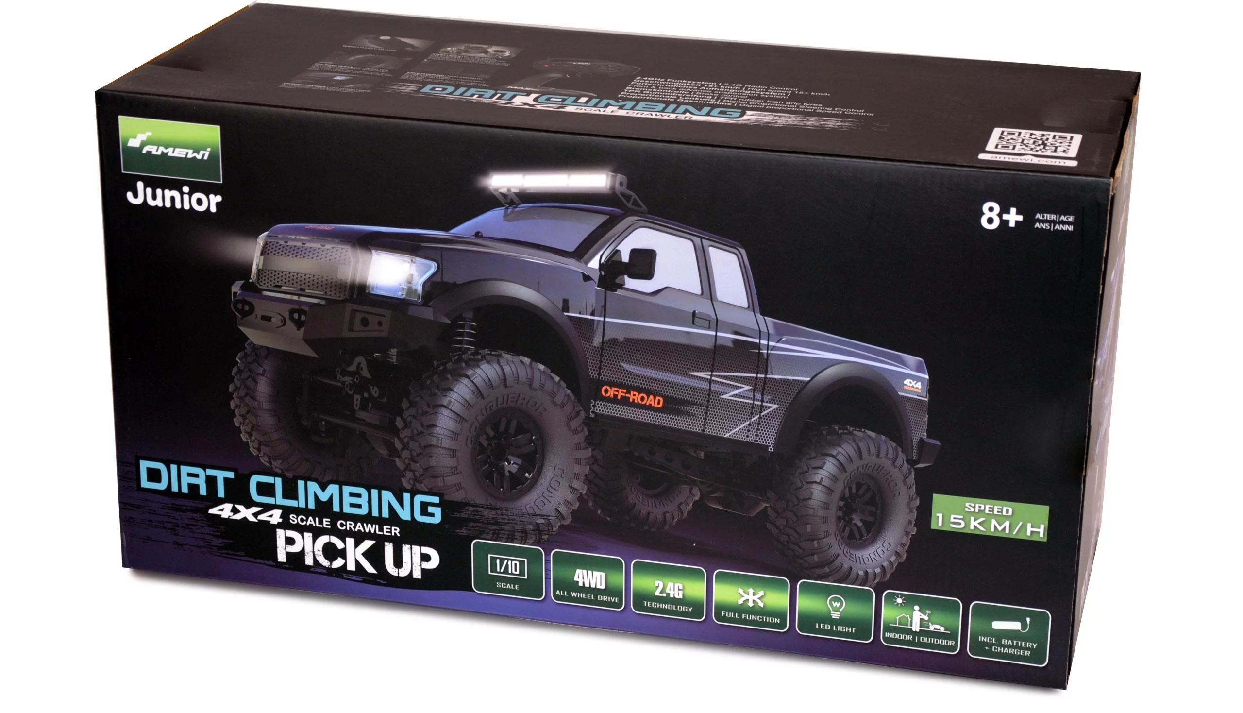 Amewi | Dirt Climbing PickUp Crawler 4WD 1:10 RTR, schwarz