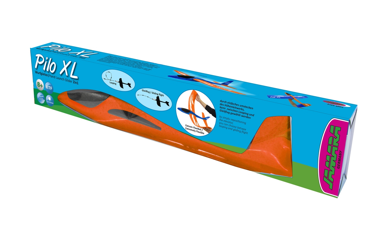 JAMARA | Pilo XL Schaumwurfgleiter EPP Tragfläche blau Rumpf orange  