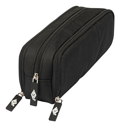 Mäppchen Schlamperbox Business mit 3 Fächern schwarz